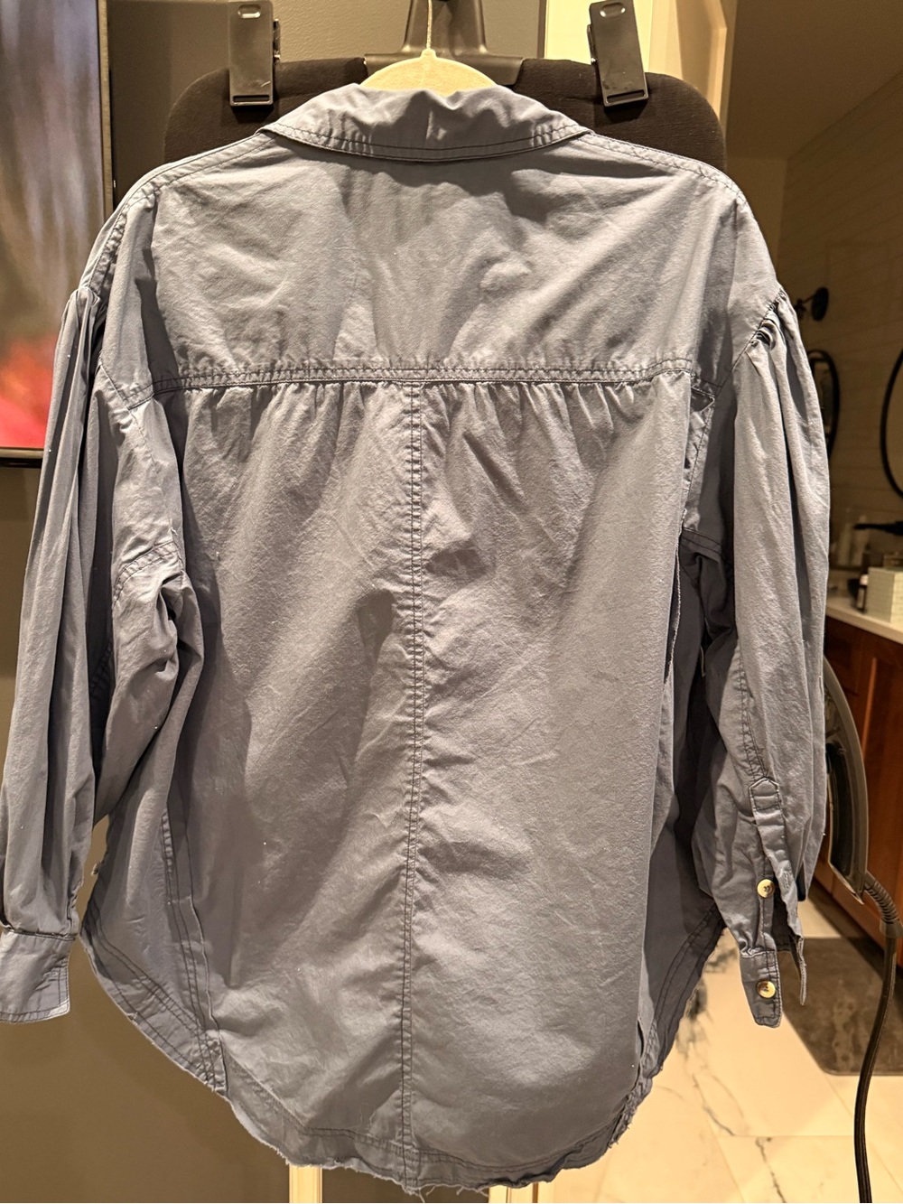 We The Free Women’s Washed Blue Button-Up Shirt - Picture 2 of 2